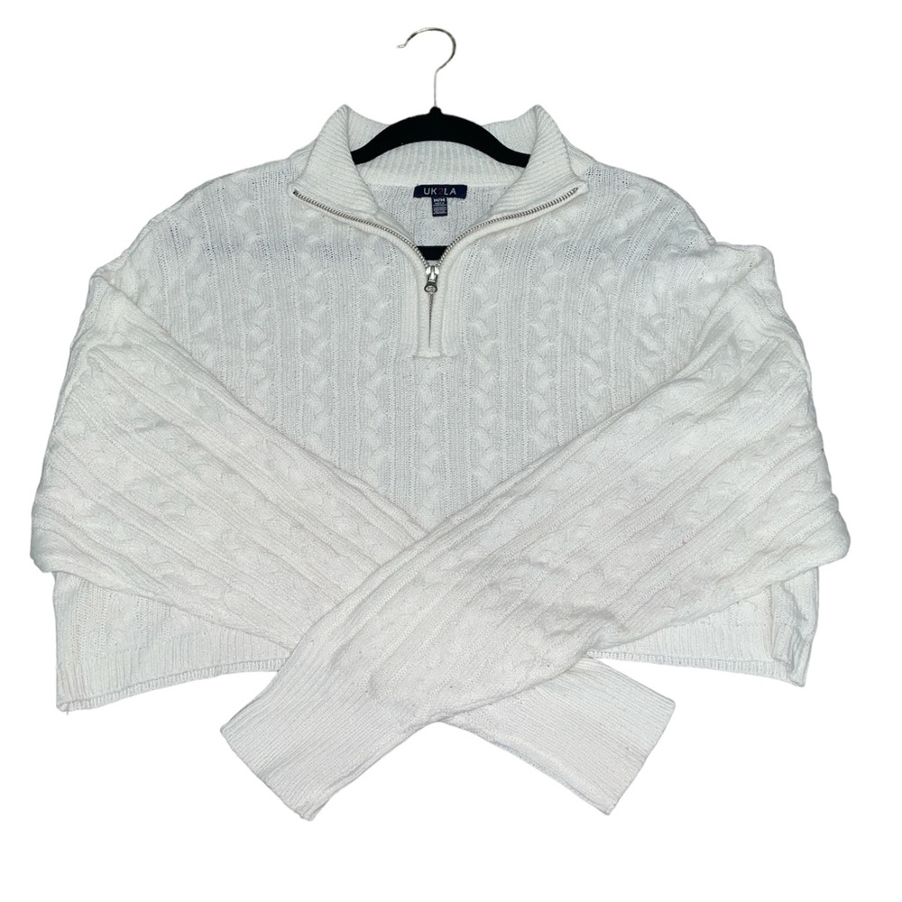 UK2LA White crop sweater